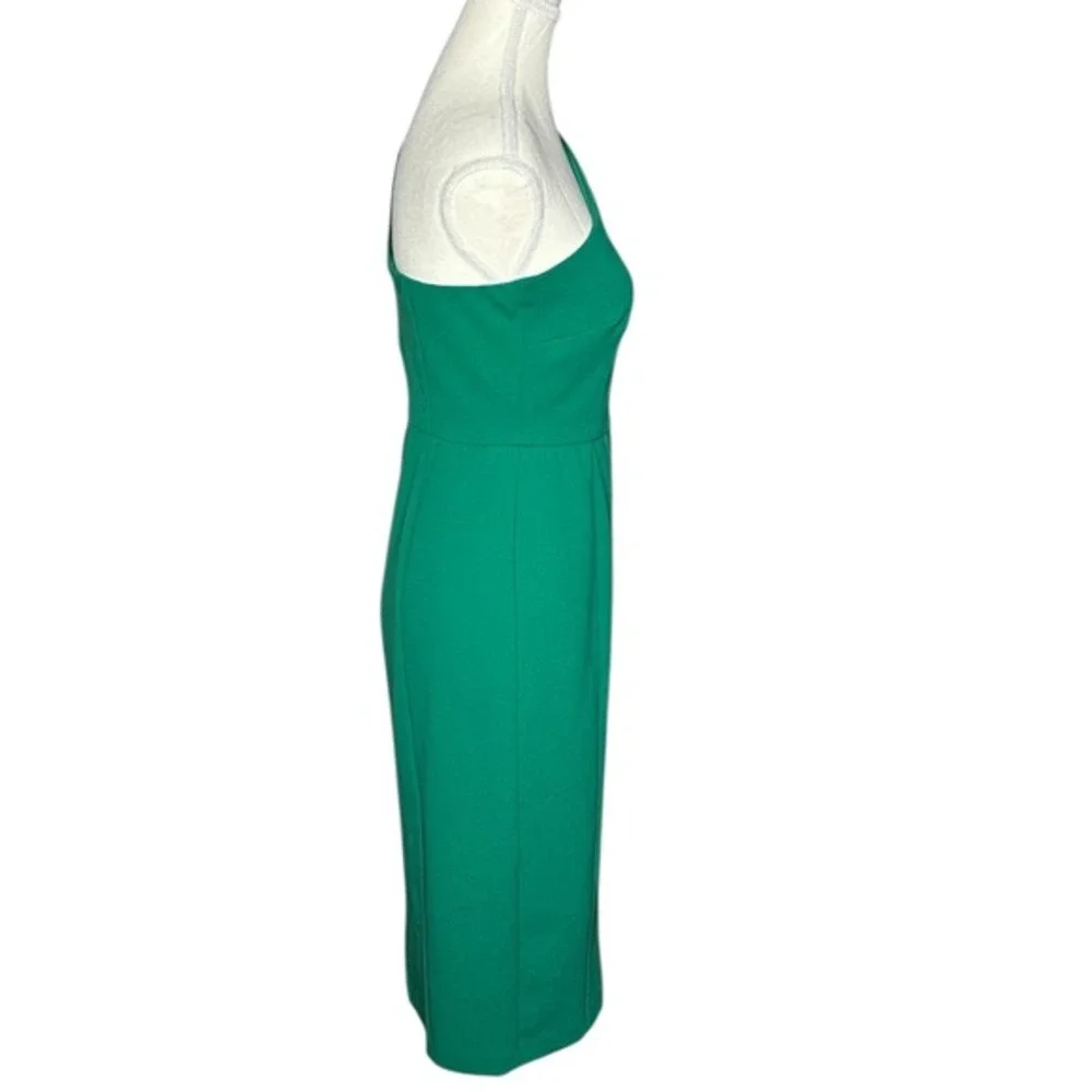 Donna‎ Morgan One Shoulder Midi Emerald Green Front Slit Party Dress Size 2